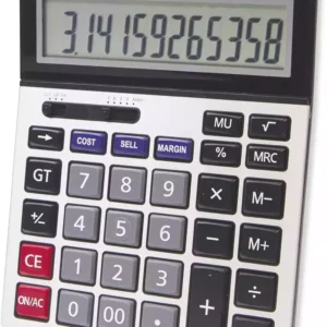 15968 Minidesk Calculator, 12-Digit LCD