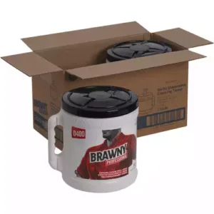 Brawny Professional D400 Disposable Cleaning Towels With Bucket (20040)2