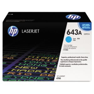 HP 643A, (Q5951A) Cyan Original LaserJet Toner Cartridge