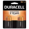 Duracell CopperTop Alkaline 9V Batteries, 2/Pack (MN1604B2Z)