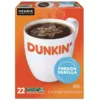 Dunkin Donuts K-Cup Pods, French Vanilla, 22Box (1268)