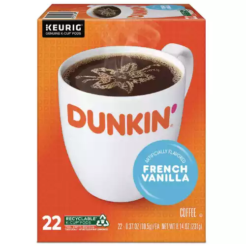 Dunkin Donuts K-Cup Pods, French Vanilla, 22Box (1268)