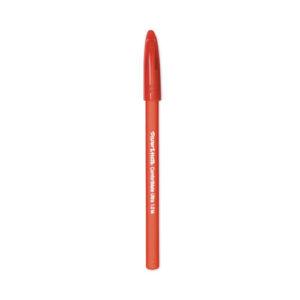 Paper Mate ComfortMate Ultra Ballpoint Pen, Stick, Medium 1 mm, Red Ink, Red Barrel, Dozen (6120187)