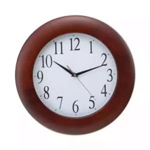 Elegant style is perfect for executive offices and conference rooms. Solidly constructed with a cherry wood finish. Accurate quartz movement. Crystal clear high-quality glass face.