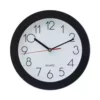 Smaller dial diameter is ideal for smaller rooms and tight spaces without sacrificing readability. Lightweight design with a bold clock frame. Quartz movement ensures accurate timekeeping. Crystal clear, high-quality, flat, glass face.