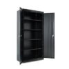 AleraAssembled 72" High Heavy-Duty Welded Storage Cabinet, Four Adjustable Shelves, 36w X 18d, Black (ALECM7218BK)