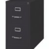 AleraTwo-Drawer Economy Vertical File, 2 Letter-Size File Drawers, Black, 15" x 28.5" x 28.37" (ALE18770)