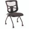 AleraAleraElusion Mesh Nesting Chairs, Supports Up to 275 lb, 18.1" Seat Height, Black Seat, Black Back, Black Base, 2/Carton (ALEEL4915)
