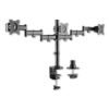 AleraAdaptivergo Pole-Mount Triple Arm For 27" Monitors, 360 Deg Rotation, +45/-45 Deg Tilt, 45 Deg Pan, Black, Supports 17.6 Lb (ALEAEMA3B)