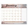 AT-A-GLANCE Marbled Desk Pad, Marbled Stone Artwork, 22 x 17, White/Multicolor Sheets, Clear Corners, 12-Month (Jan to Dec): 2025 (AAG89702)