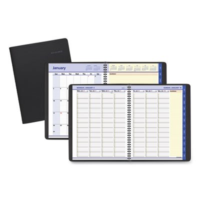 AT-A-GLANCE QuickNotes Weekly Vertical-Column Format Appointment Book, 11 x 8.25, Black Cover, 12-Month (Jan to Dec): 2025 (AAG7695005)