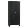 AleraAssembled Mobile Storage Cabinet, With Adjustable Shelves 36w X 24d X 66h, Black (ALECM6624BK)
