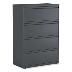 Alera Lateral File, 4 Legal/Letter/A4/A5-Size File Drawers, Charcoal, 36" x 18.63" x 52.5" (ALEHLF3654CC)