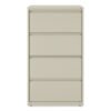 Alera Lateral File, 4 Legal/Letter-Size File Drawers, Putty, 30" x 18.63" x 52.5" (ALEHLF3054PY)