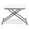 AleraHeight-Adjustable Personal Folding Table, Rectangular, 25.6" x 17.7" x 19" to 28", White Top, Dark Gray Legs (ALE65604N)
