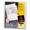 Avery Heavy-Duty Plastic Sleeves, Letter Size, Clear, 12/pack (AVE72611)