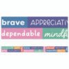 Carson-Dellosa Education Straight Borders, 12-Piece Set, Motivational: Positive Words, 3" x 3 ft, Multicolor (CDP108520)