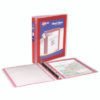 Avery Flexi-View Binder with Round Rings, 3 Rings, 1" Capacity, 11 x 8.5, Red (AVE17606)