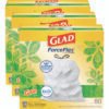 Glad ForceFlex Kitchen Drawstring Trash Bags, 13 gal, Gain Original Scent, 24" x 27.38", White, 80 Bags/Box, 3 Boxes/Carton (CLO78900)