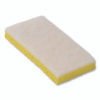 Americo Resort Cut Scrub Sponge, Light Duty, 6.25 x 3.18, White/Yellow, 40/Carton (AM7551026)