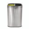 Alpine Industries 10.5 Gallon Stainless Steel Open Top Dual Compartment Trash Can (ALHALP470R40L)