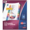 Avery customizable table of contents ready index multicolor dividers, 31-tab, 1 to 31, 11 x 8.5, white, 6 sets (AVE11831)