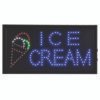 Alpine Industries LED Rectangular Ice Cream Sign, 19 x 10, Black Frame, Blue/Green/Orange/Red/White Graphics (ALHALP49713)