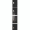 AdirOffice Steel Storage Locker, 4 Compartment, 12 x 12 x 72, Black (ALHI629204BLK)