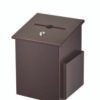 AdirOffice Squared Wood Locking Suggestion Box, 7.25 x 7.5 x 10, Medium Density Fiberboard, Mahogany (ALHI63201MA)