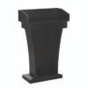 AdirOffice Wood Stand-Up Podium Lectern Speaker Stand with Drawer and Storage Area, 27.55 x 14 x 43.3, Black (ALHI661012BLK)