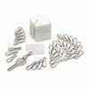 AdirOffice Plastic Identification Key Tags, White, 100/Pack (ALHI689100)