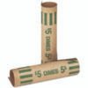 CONTROLTEK Gunshell Crimped-End Coin Wrapper, Dimes, $5.00, Kraft/Green, 1,000/Carton (CNK560053)