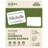 Avery Ecofriendly Adhesive Name Badge Labels, 3.38 X 2.33, White, 400/box (AVE45395)