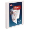 Avery Heavy-Duty Non Stick View Binder With Durahinge And Slant Rings, 3 Rings, 0.5" Capacity, 11 X 8.5, White, (5234) (AVE05234)