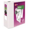 Avery Durable View Binder With Durahinge And Ezd Rings, 3 Rings, 5" Capacity, 11 X 8.5, White, (9901) (AVE09901)