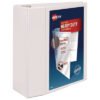 Avery Heavy-Duty View Binder With Durahinge And Locking One Touch Ezd Rings, 3 Rings, 5" Capacity, 11 X 8.5, White (AVE79106)