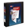 Avery Heavy-Duty View Binder With Durahinge And One Touch Ezd Rings, 3 Rings, 1.5" Capacity, 11 X 8.5, Black (AVE79695)