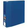 Avery Heavy-Duty Non-View Binder With Durahinge, Locking One Touch Ezd Rings And Thumb Notch, 3 Rings, 5" Capacity, 11 X 8.5, Blue (AVE79886)