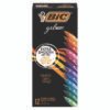 BIC Gel-ocity Quick Dry Gel Pen, Retractable, Fine 0.7 mm, Assorted Ink and Barrel Colors, Dozen (BICRGLCGA11AST)
