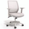 Alera Wessex Ergonomic Fabric Mesh Swivel Task Chair, Supports Up to 275 lb, 17.09 to 20.83 Seat Height, Gray Seat/Back, White Base (ALEWX42BME47)