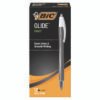 BIC Glide Exact Ballpoint Pen, Retractable, Fine 0.7 Mm, Black Ink, Black Barrel, Dozen (BICVCGN11BK)