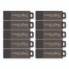 Centon DataStick Pro USB 2.0 Type A Flash Drive, 8 GB, Gray, 10/Pack (CEL100079)