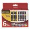 Canon 956114 (PGI-225, PGI-226) Ink, Black/Cyan/Magenta/(2) Photo Black/Yellow, 6/Pack (CNM956114)