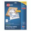 Avery Shipping Labels With Trueblock Technology, Inkjet Printers, 5.06 X 7.62, White, 25 Sheets/pack (AVE8127)