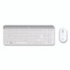 Logitech MK470 Slim Wireless Keyboard and Mouse Combo, 2.4 GHz/33 ft Wireless Range, Off-White (LOG920009443)