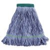 Boardwalk Super Loop Wet Mop Head, Cotton/synthetic Fiber, 5" Headband, Medium Size, Blue (BWK502BLEA)