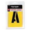 Chartpak Professionial Lettering Stencils, Painting Stencil Set, A-Z Set/0-9, 3", Manila, 35/set (CHA01560)