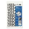 Chartpak Press-On Vinyl Numbers, Self Adhesive, Black, 1"h, 44/pack (CHA01130)