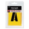 Chartpak Professional Lettering Stencils, Painting Stencil Set, A-Z Set/0-9, 2", Manila, 35/set (CHA01555)