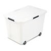Advantus Rolling 15-Gal. Storage Box, Letter/legal Files, 23.75" X 15.75" X 15.75", Clear (AVT34009)